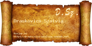 Draskovics Szalvia névjegykártya